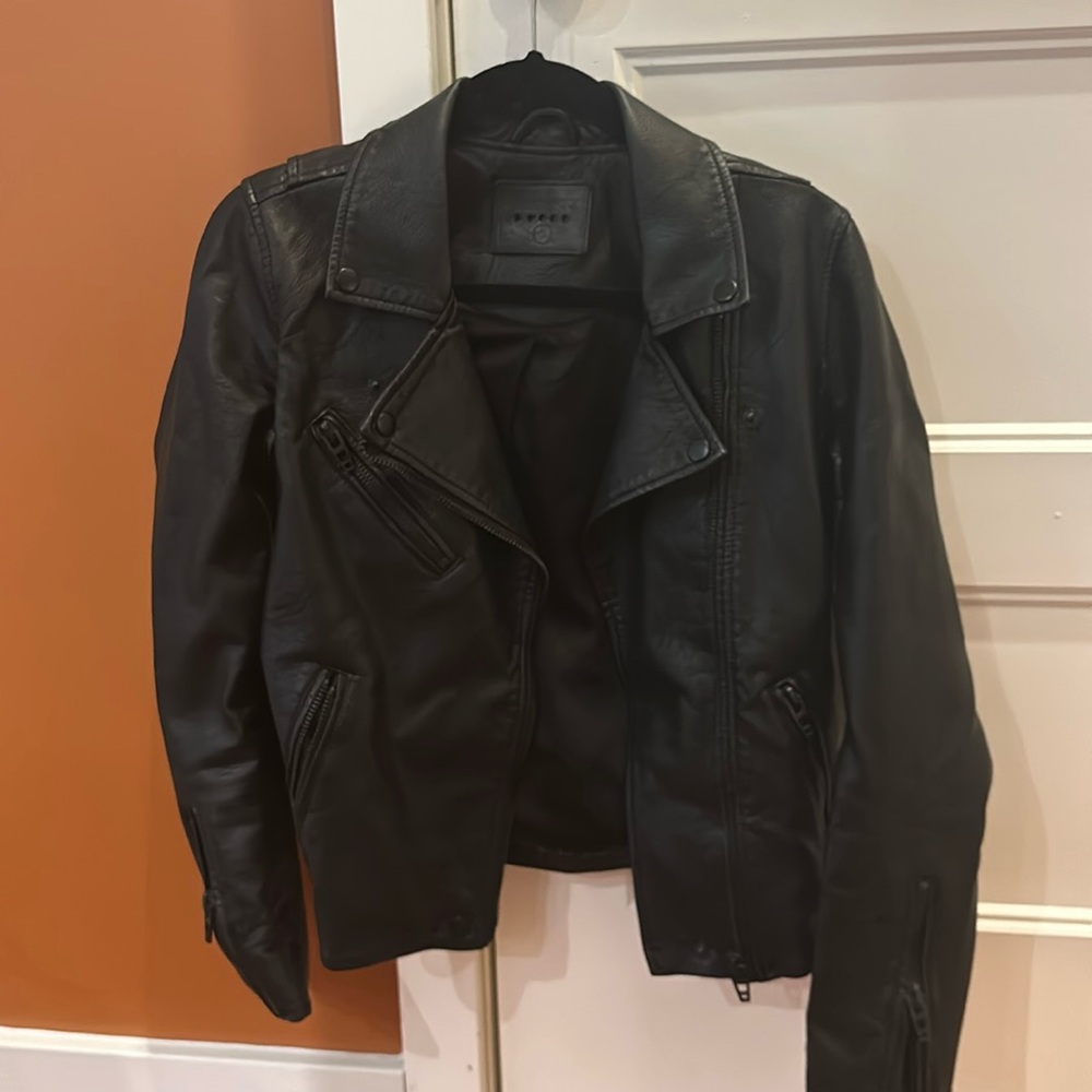 Faux leather jacket